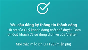 Cách bổ sung thông tin thuê bao Viettel qua mạng internet