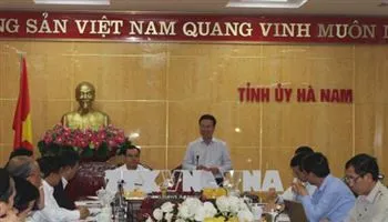 Đoàn Kiểm tra của Bộ Chính trị làm việc tại Hà Nam