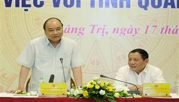 Thủ tướng Nguyễn Xuân Phúc làm việc với lãnh đạo tỉnh Quảng Trị 