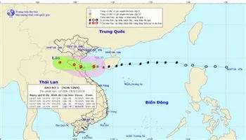 Bão số 3 tiến vào đất liền