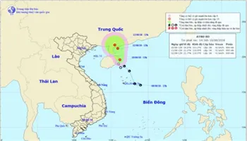Áp thấp nhiệt đới trên biển Đông gây mưa dông, gió giật cấp 8