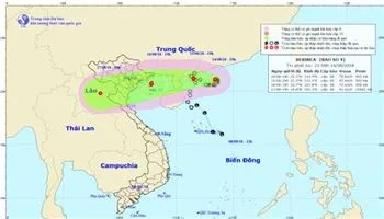 Bão số 4 chuyển hướng về phía Tây, có khả năng mạnh thêm