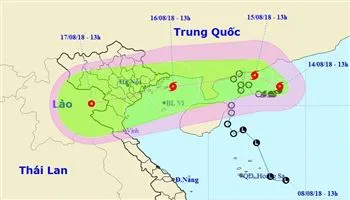 Dự báo thời tiết ngày mai 15/8: Bão số 4 di chuyển chậm, ngày mai Đông Bắc Bộ có mưa rải rác