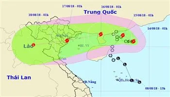 Dự báo thời tiết hôm nay 14/8: Bão số 4 đang mạnh thêm, đêm nay và ngày mai Bắc Bộ có mưa rải rác