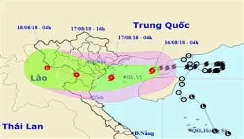 Dự báo thời tiết hôm nay 16/8: Vịnh Bắc Bộ có mưa bão, gió mạnh cấp 6-7