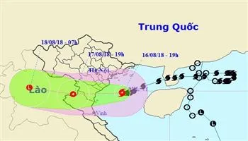 Bão số 4 đang ở trên vùng biển Hải Phòng đến Nghệ An, Bắc Bộ sắp có mưa to, gió lớn