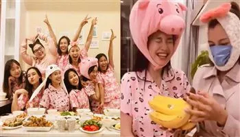 Cận cảnh buổi tiệc Pijama hường phấn chia tay đời độc thân của Nhã Phương