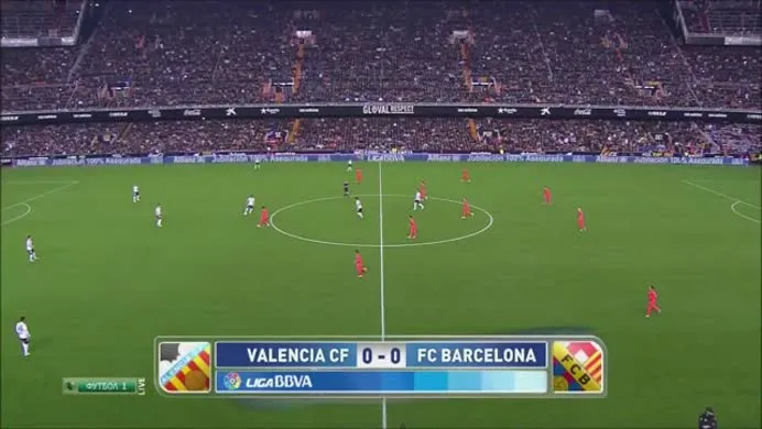 Valencia 0-1 Barcelona (Giải La Liga)