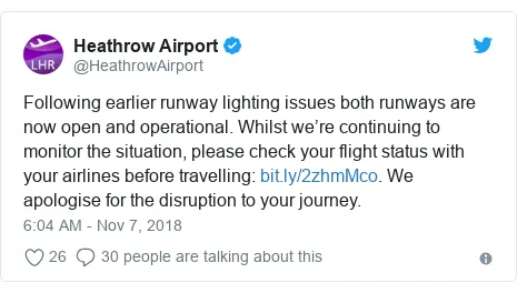 Anh: Sân bay quốc tế Heathrow gián đoạn vì sự cố đường băng