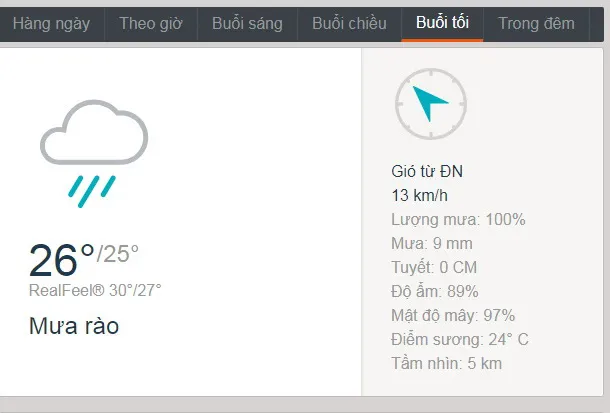 Dự báo thời tiết TPHCM hôm nay, áp thấp nhiệt đới cả ngày nhiều mưa