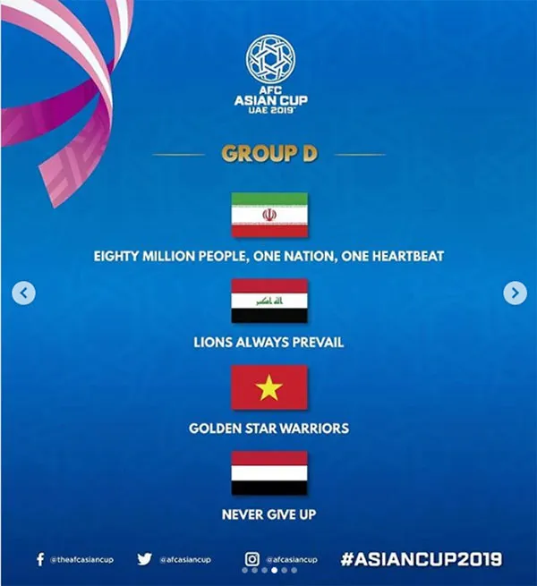 “Những chiến binh sao vàng” sẽ là khẩu hiệu của ĐT Việt Nam tại Asian Cup 2019