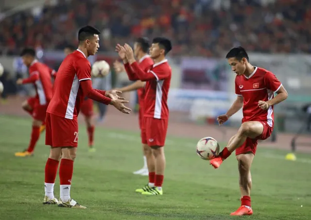 Đội tuyển Việt Nam tập chuẩn bị trận đấu với Malaysia