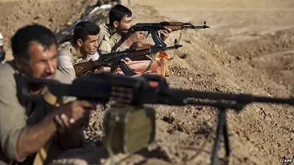 Các tay súng của lực lượng người Kurd ở Iraq.