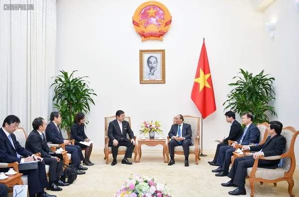 Thủ tướng Nguyễn Xuân Phúc tiếp ông Tatsuo Yasunaga, Chủ tịch kiêm Tổng Giám đốc điều hành Công ty Mitsui. 