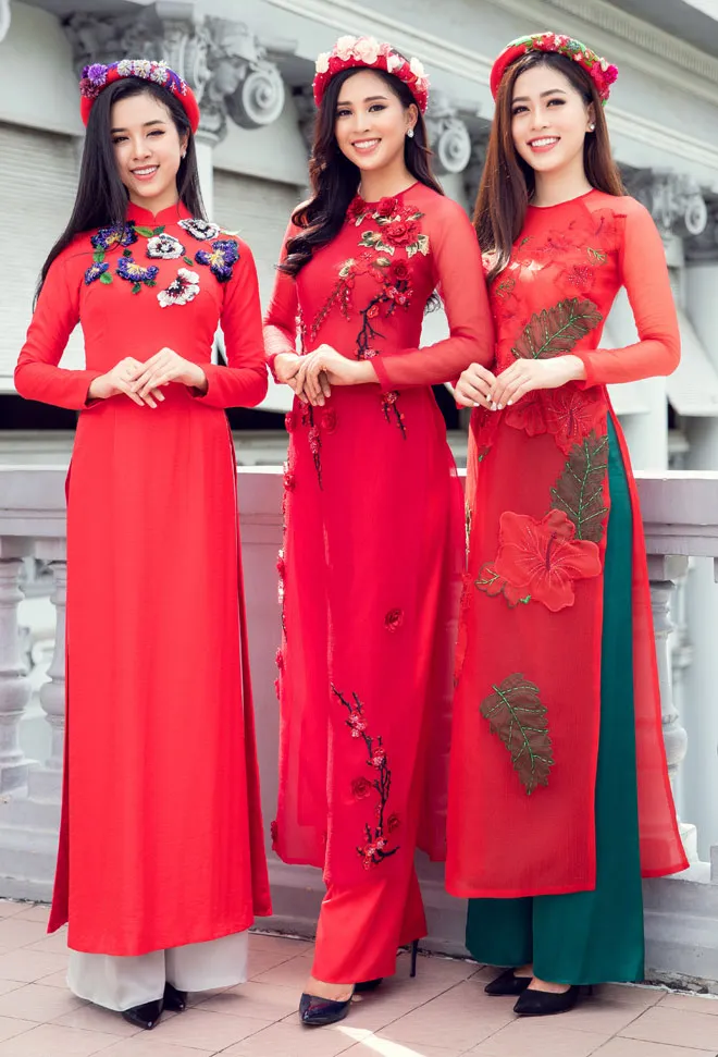 Ngất ngây ngắm những bộ áo dài đón Tết xinh lung linh của dàn mỹ nhân Việt