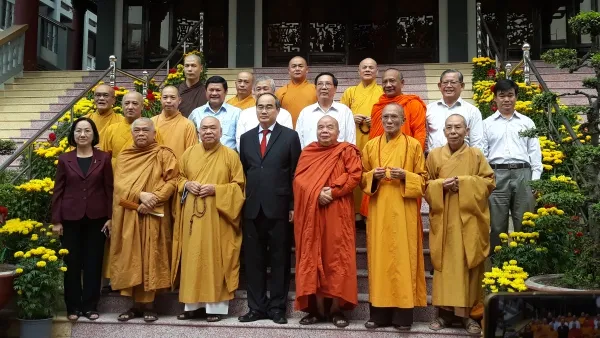 Đoàn lãnh đạo TP thăm chúc Tết tại Văn phòng 2 Trung ương Giáo hội Phật giáo Việt Nam