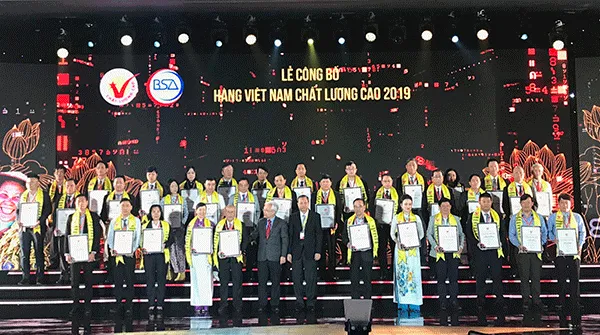 542 doanh nghiệp đạt danh hiệu Hàng Việt Nam chất lượng cao năm 2019