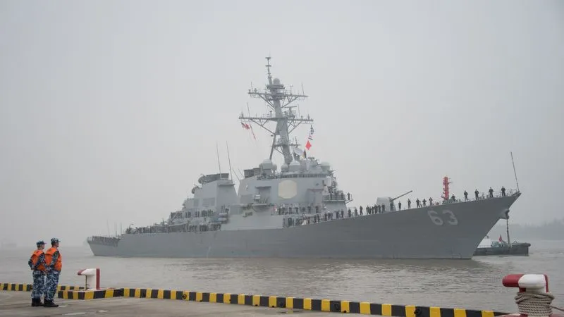 Tàu hải quân Mỹ xuất hiện tại khu vực eo biển Đài Loan