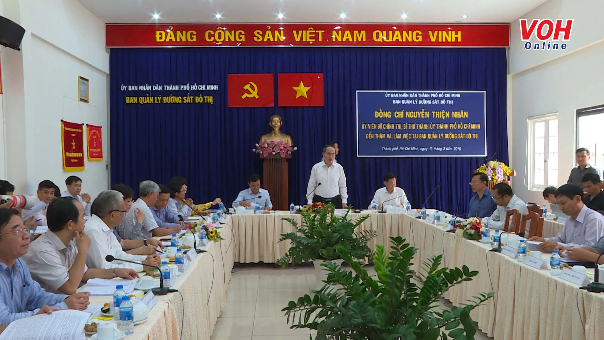 Ông Nguyễn Thiện Nhân phát biểu khảo sát metro