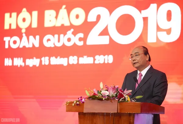 Thủ tướng Chính phủ Nguyễn Xuân Phúc dự khai mạc Hội báo toàn quốc năm 2019