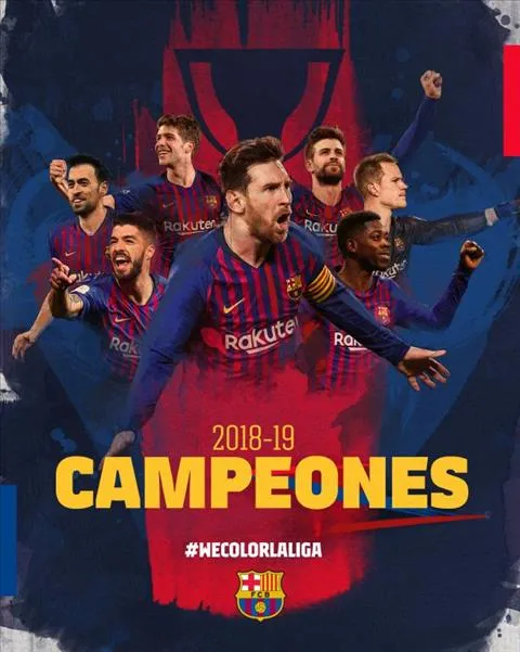 Barca chính thức vô địch La Liga mùa này