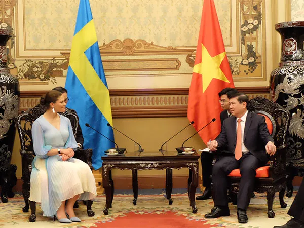 Lãnh đạo Thành phố Hồ Chí Minh tiếp Công chúa kế vị Thụy Điển