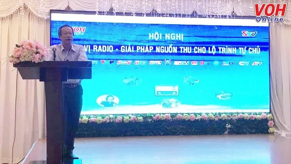 Ông Lê Công Đồng - Giám đốc Đài TNND TPHCM phát biểu tại hội nghị. 