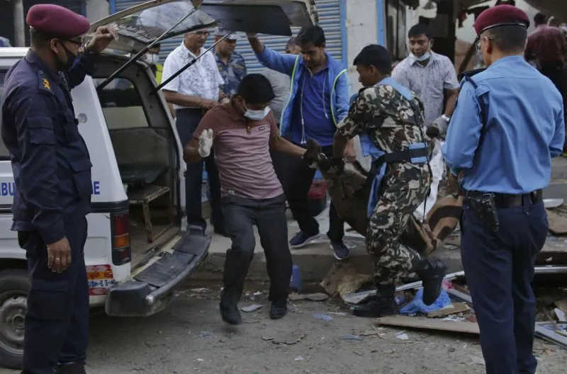Hiện trường một trong loạt vụ nổ tại Nepal