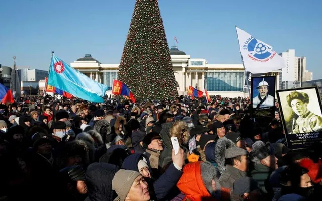 Hàng ngàn người biểu tình chống Chính phủ ở Mông Cổ