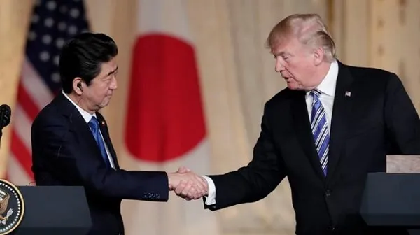 Tổng thống Mỹ Donald Trump và Thủ tướng Nhật Bản Shinzo Abe.