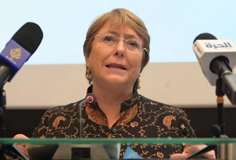Ủy viên Cao ủy nhân quyền Liên Hợp Quốc Michelle Bachelet đến Venezuela.