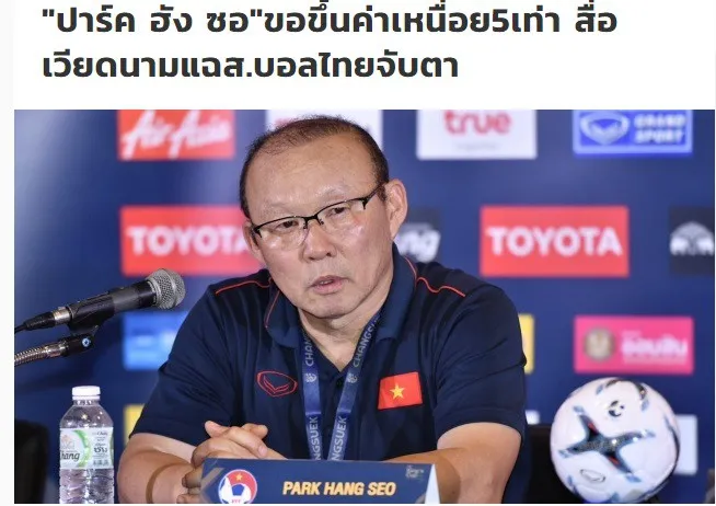 Báo Thái khẳng định LĐBĐ Thái Lan không quan tâm tới HLV Park Hang Seo