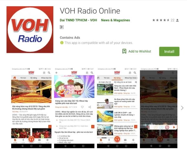 Hướng dẫn cài đặt ứng dụng RADIO VOH Online trên iOS và Android mới nhất