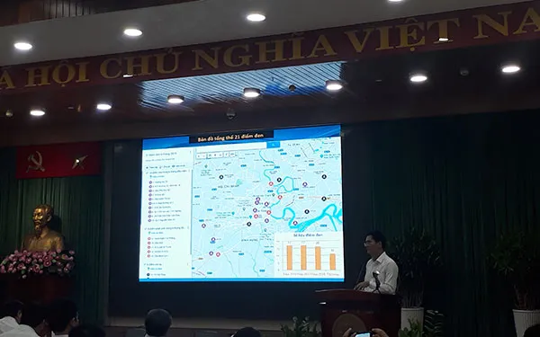    Ông Trần Quang Lâm, Giám đốc Sở GTVT TPHCM phát biểu tại hội nghị