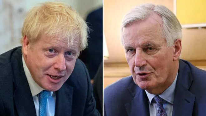 Trưởng đoàn đàm phán EU Michel Barnier (phải) cho rằng lãnh đạo các nước EU cần sẵn sàng với việc tân Thủ tướng Anh Boris Johnson (trái) sẽ gia tăng áp lực lên khối EU về Brexit (Ảnh: Reuters)