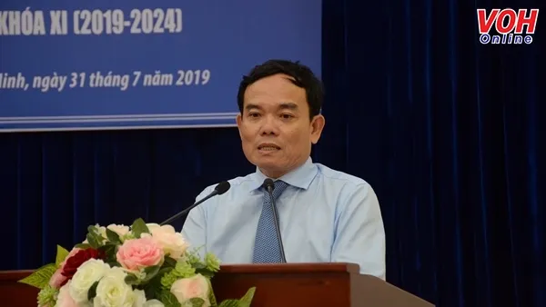 Phó Bí thư thường trực Thành ủy TPHCM – Trần Lưu Quang phát biểu chỉ đạo tại hội nghị.