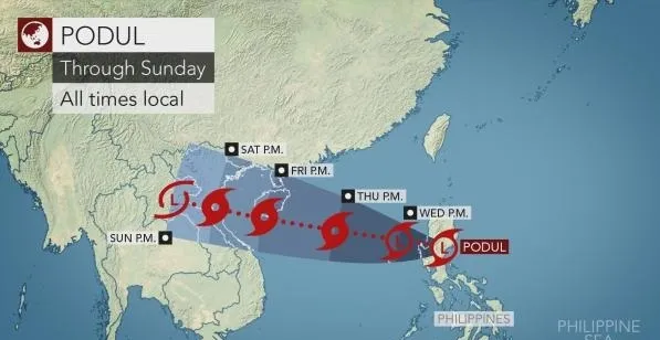 bão Podul, bão 2019, thời tiết, bão Jenny