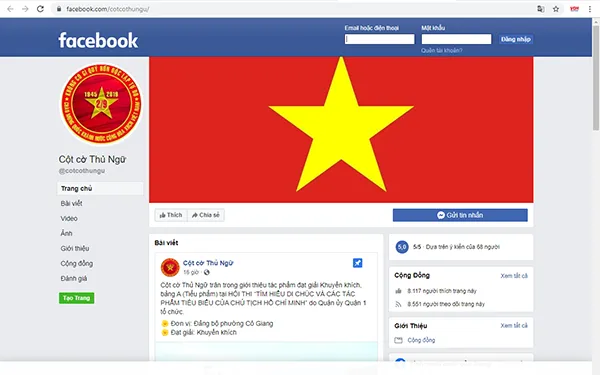 Trang Fanpage Cột cờ Thủ ngữ