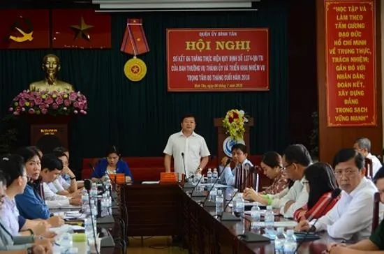 hội nghị sơ kết QĐ 1374 tại Quận Bình Tân năm 2018