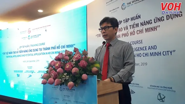 Ông Nguyễn Việt Dũng - Giám đốc Sở Khoa học và Công nghệ TPHCM phát biểu khai mạc.
