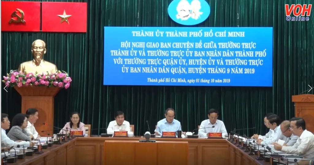  Bí thư Thành ủy TPHCM đồng chí Nguyễn Thiện Nhân chủ trì Hội nghị giao ban chuyên đề tháng 9/2019.