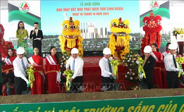 Lễ khởi công xây dựng nhà máy đốt rác phát điện Tâm Sinh Nghĩa