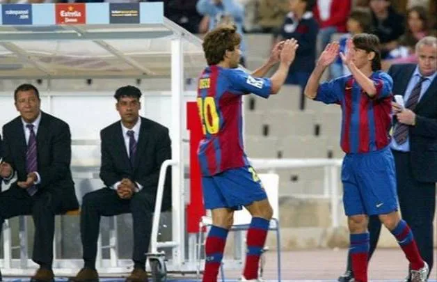 Messi trong lần đầu xuất hiện ở đội 1 Barca