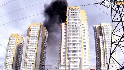 Một vụ cháy chung cư tại Nga