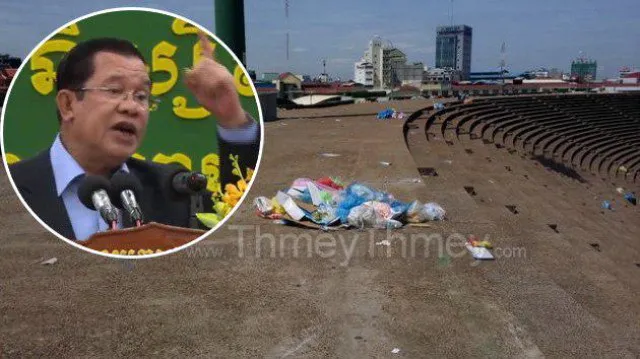 Thủ tướng Hun Sen muốn “phạt roi người xả rác bừa bãi”