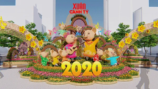 Đường hoa Nguyễn Huệ Tết Canh Tý 2020