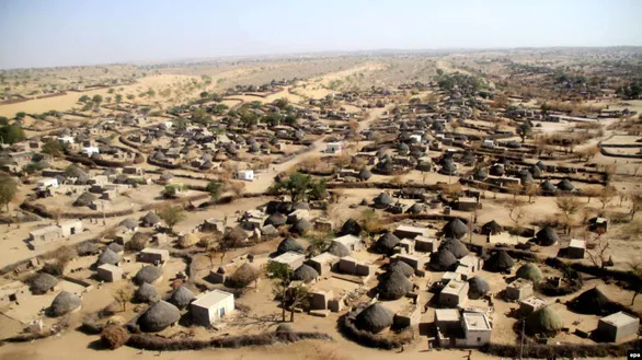 Một khu làng trong sa mạc Thar thuộc tỉnh Sindh của Pakistan