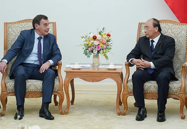 Thủ tướng Nguyễn Xuân Phúc tiếp Chủ tịch Cơ quan Chống tham nhũng LB Nga (PACD) Chobotov Andrey Sergeevich.