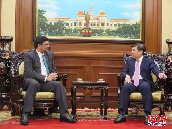 Chủ tịch UBNDTP Nguyễn Thành Phong tiếp Tổng lãnh sự Ấn Độ