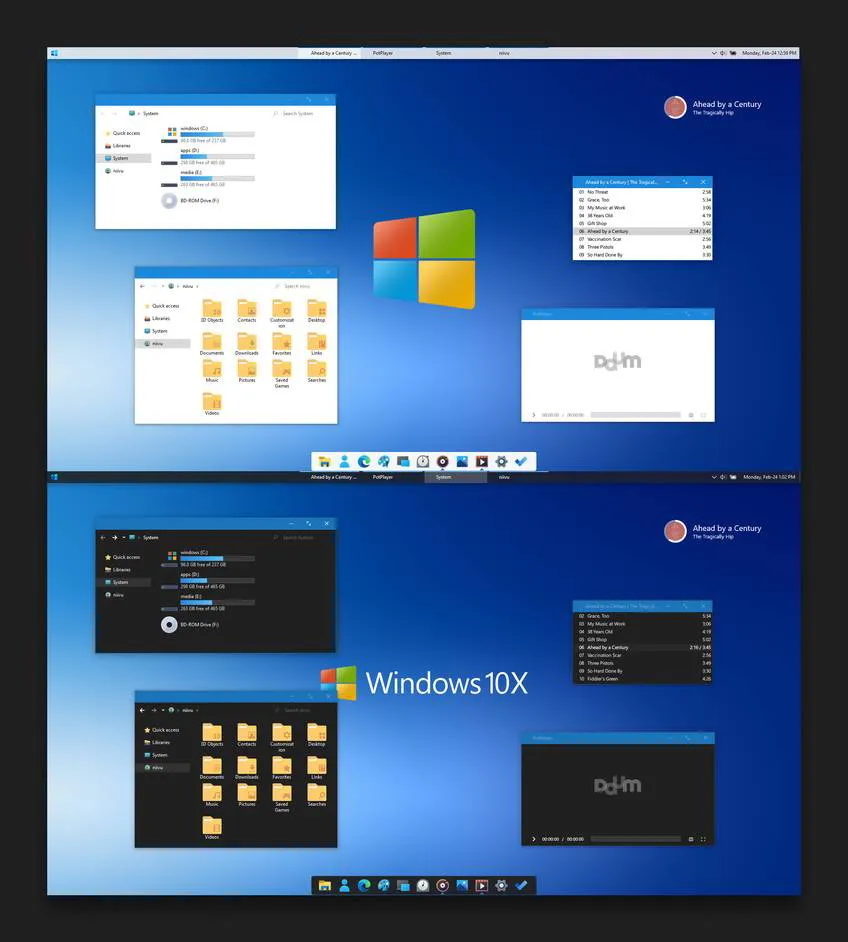 Giao diện windows 10X